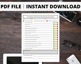 Air Conditioning HVAC Inspection ︱ Checklist ︱ PDF ︱Word