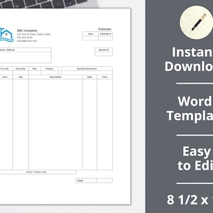 House Remodeling ︱ Estimate ︱ Template ︱ Construction ︱ Contractor ︱Proposal