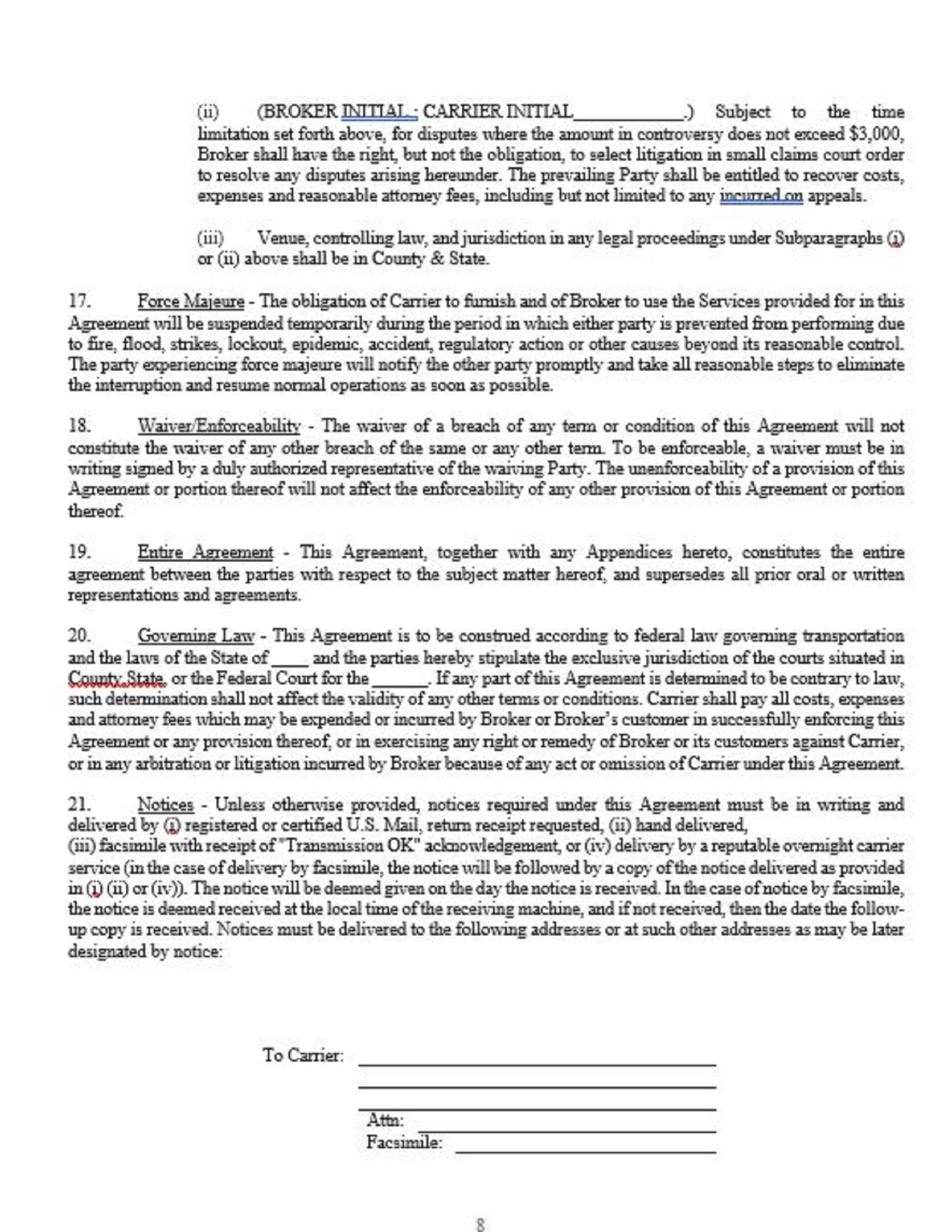 Brokercarrier Agreement contract instant Download template microsoft Brokercarrier Agreement contract instant Download template microsoft