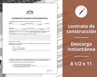 Contrato de Construcción ︱Construction Contract ︱Translated in Spanish ︱Espanol