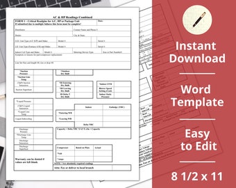 HVAC Price Book Excel Template - Etsy