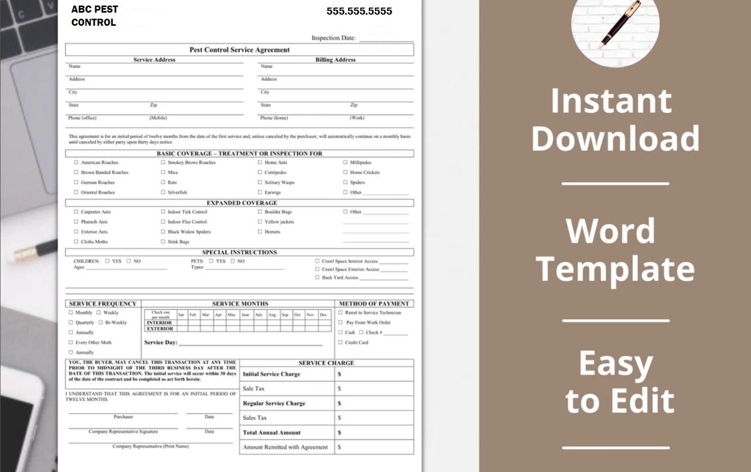pest-control-service-agreement-template-etsy