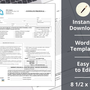 Cement  ︱Proposal ︱Contract ︱ Concrete Template ︱Construction ︱ Terms & Conditions ︱ Instant Download