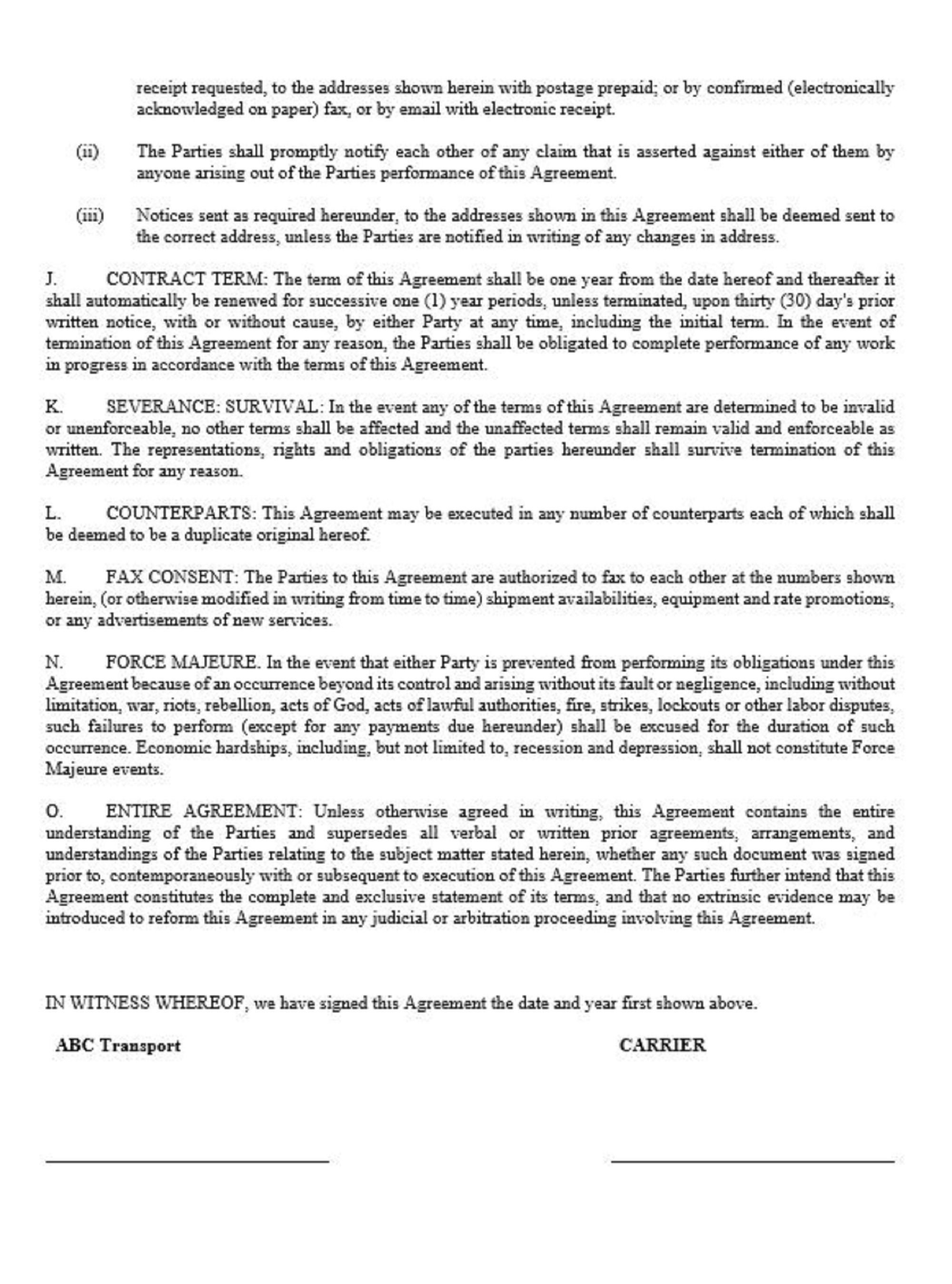 Broker & Carrier Agreement contract instant Download template microsoft Broker & Carrier Agreement contract instant Download template microsoft