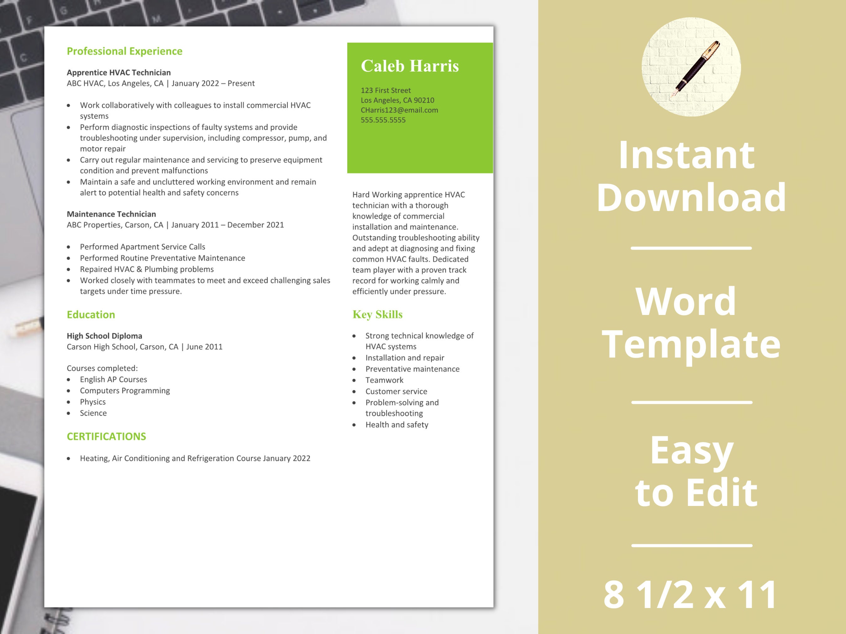 Hvac Resume Template