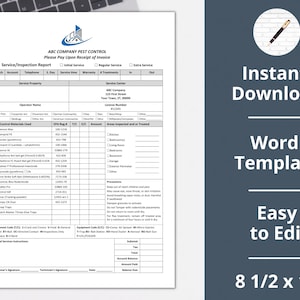 Pest Control ︱Estimate ︱ Invoice ︱ Proposal ︱Exterminator ︱Company ︱ Instant Download