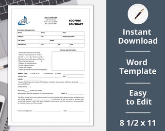 Cobertura ︱Estimativa ︱OFERTA ︱Fatura ︱Instalação de telhado ︱ Contrato ︱Reparação de telhado ︱Download instantâneo