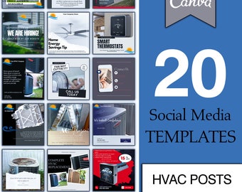 HVAC ︱ Social Media Posts for Facebook & Instagram ︱ Templates