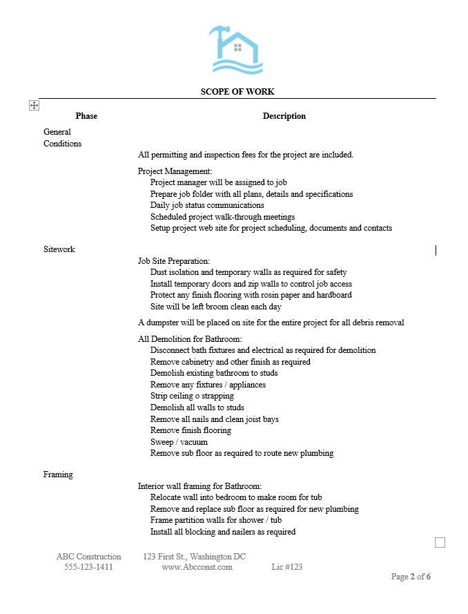 Awesome Bathroom Remodel Estimate Template In 2021 Es vrogue.co