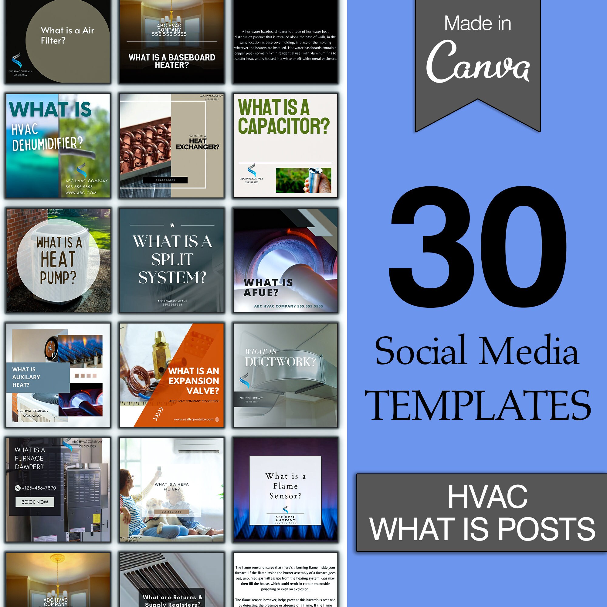 HVAC what Is Social Media Posts heating & Cooling Includes Post Text ...