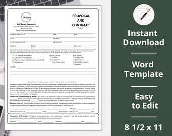 Construction Proposal︱ Agreement ︱contract ︱ Template ︱construction ...