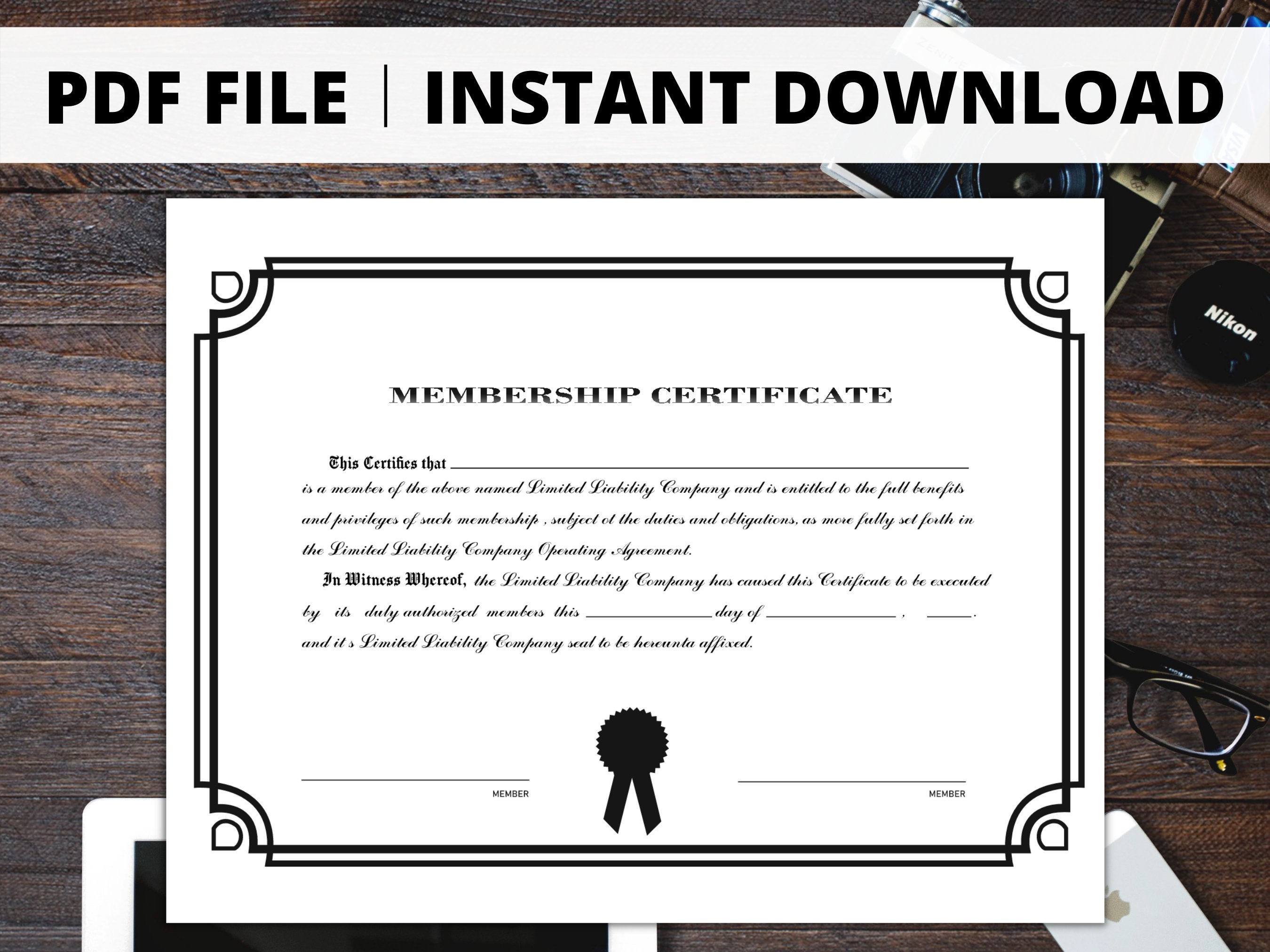 Llc Membership Certificate Template Llc Membership Certificate Template