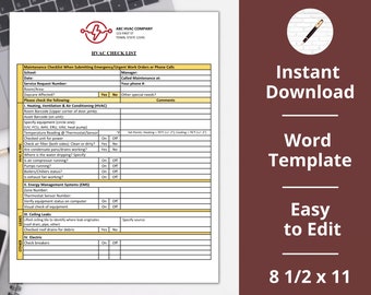 Schul-HKL-Checkliste ︱ Gewerbliche Prüfung ︱ HKL-Servicebericht ︱ HKL-Arbeitsauftrag ︱ Sofort-Download ︱ In Microsoft Word bearbeiten
