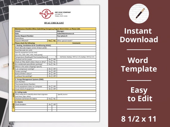 School HVAC Checklist ︱ Commercial Inspection ︱ HVAC Service