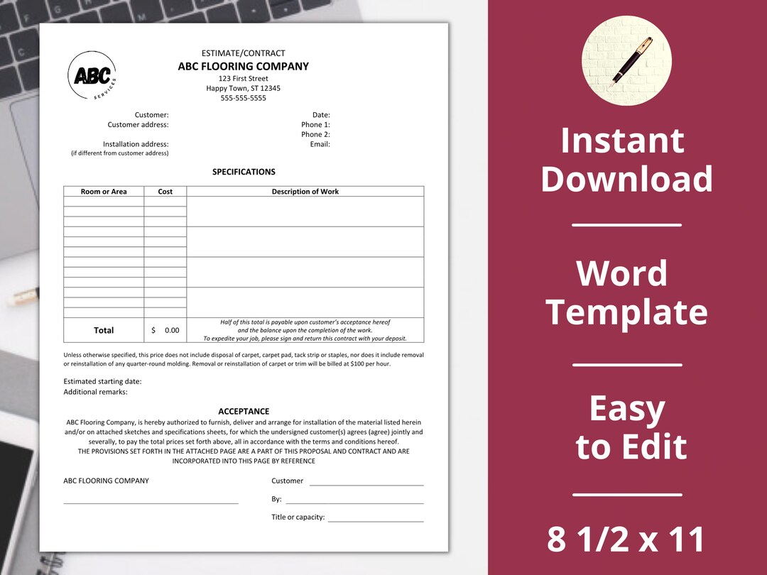 Flooring ︱ Proposal ︱estimate ︱contract ︱agreement ︱installation ...