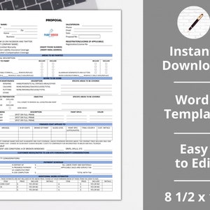 Painting Company Job Proposal ︱Word Format ︱Template ︱ Estimate ︱ Contract