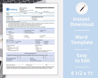 House Cleaning Proposal ︱ Template ︱Services ︱Estimate︱ Rental