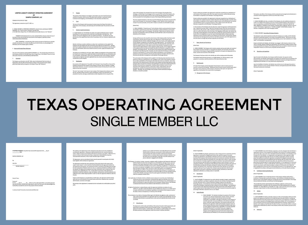 texas-operating-agreement-template-llc-instant-download-single-member