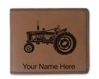 Money Clip Wallet Personalized Engraving Included Old Farm Tractor
