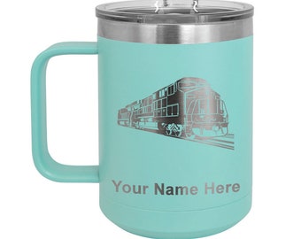 Personalized Vacuum Insulated Beverage Holder Train Designs