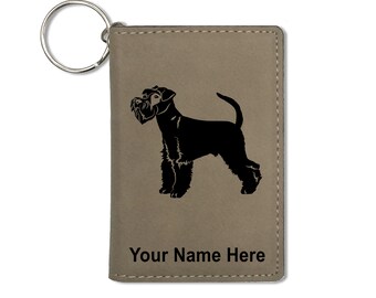 Schnauzer Checkbook Cover Debit Receipt Holder