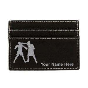 Monedero de cuero sintético Money Clip, Boxeo de boxeadores, Grabado personalizado incluido