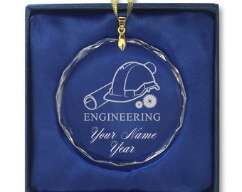 LaserGram Christmas Ornament, Engineering, Personalized Engraving Included (Round Shape)