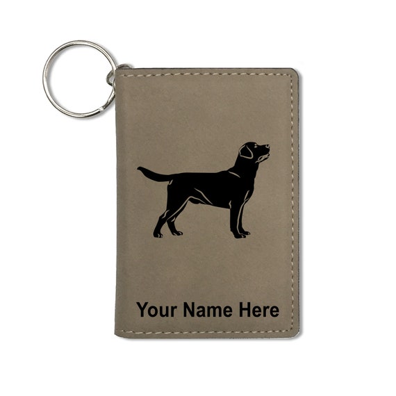Keychain ID Holder Wallet - Pitbull - Leather Keychain ID Holder Wallet - Pitbull - Leather