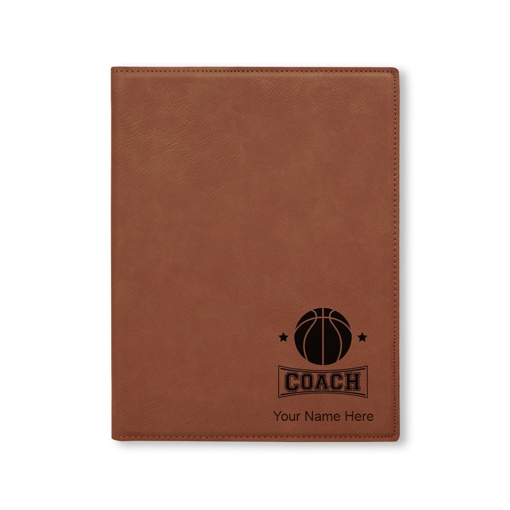 Large 9.5 X 12 Portfolio Notepad, Basketball Coach, Personalized ...