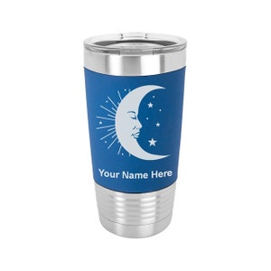 20oz Silicone Tumbler Mug, Moon, Personalized Engraving Included