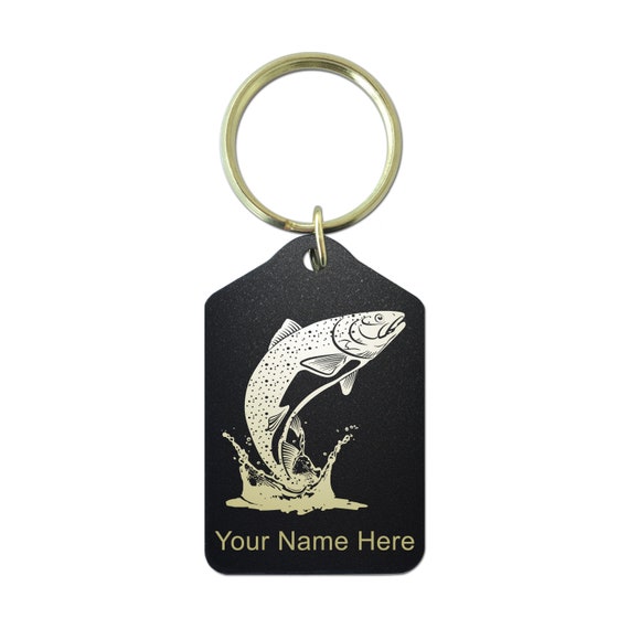 Personalized fish shop keychain