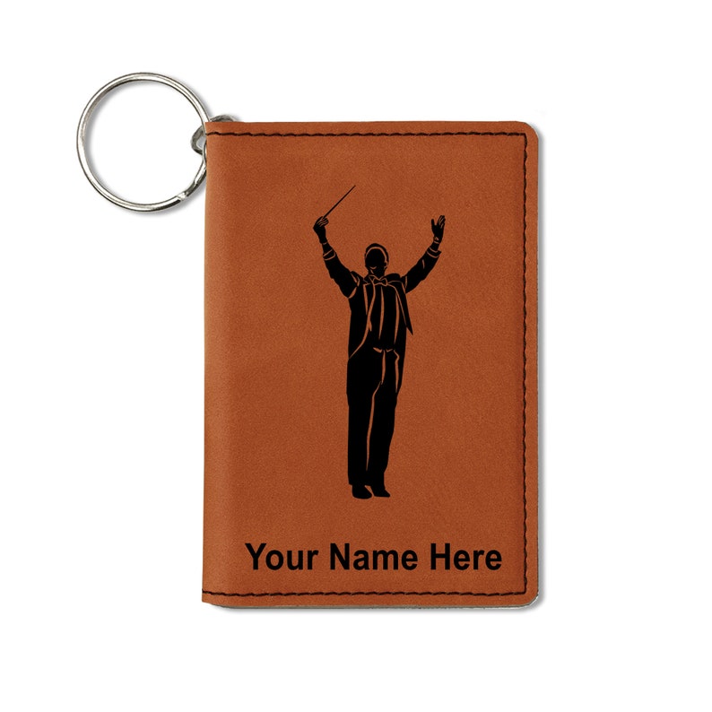 Personalized Engraving Included Band Director ID Holder Wallet