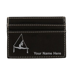 Monedero de cuero sintético Money Clip, sedas aéreas, grabado personalizado incluido