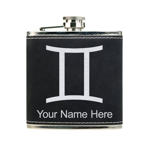 8oz Gemini Stainless Steel Flask Zodiac 8oz Gemini Stainless Steel Flask Zodiac
