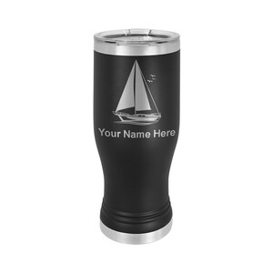 20oz Pilsner Mug, Sailboat, Personalized Engraving Included
