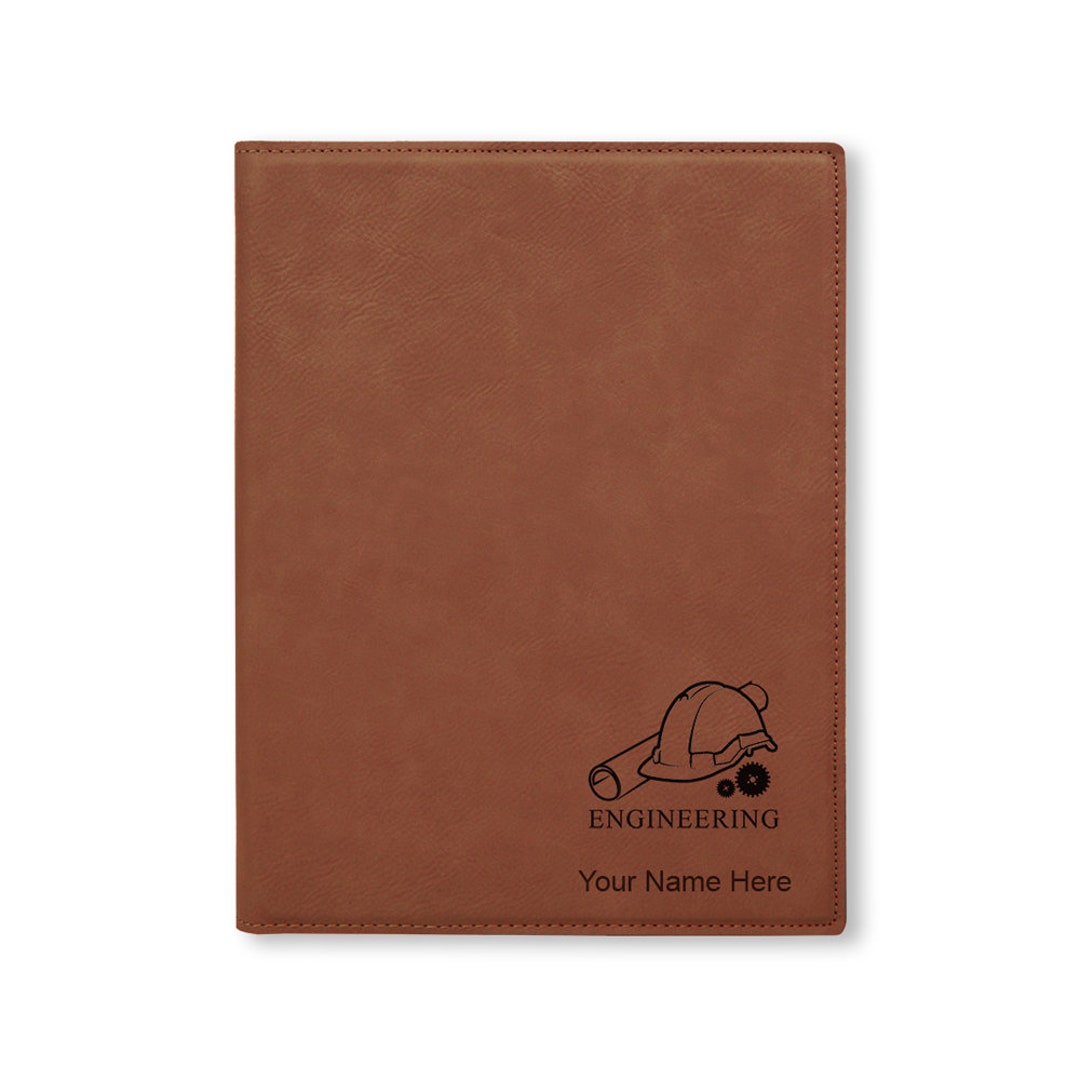 Personalized Engineer Notepad Large 9.5 X 12 Portfolio Notepad, Engineering, Personalized Engraving ...