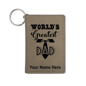 Cartera con portadocumentos, el mejor padre del mundo, grabado personalizado incluido