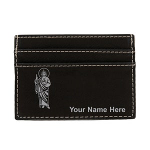 Monedero de cuero sintético Money Clip, Saint Jude, Grabado Personalizado Incluido