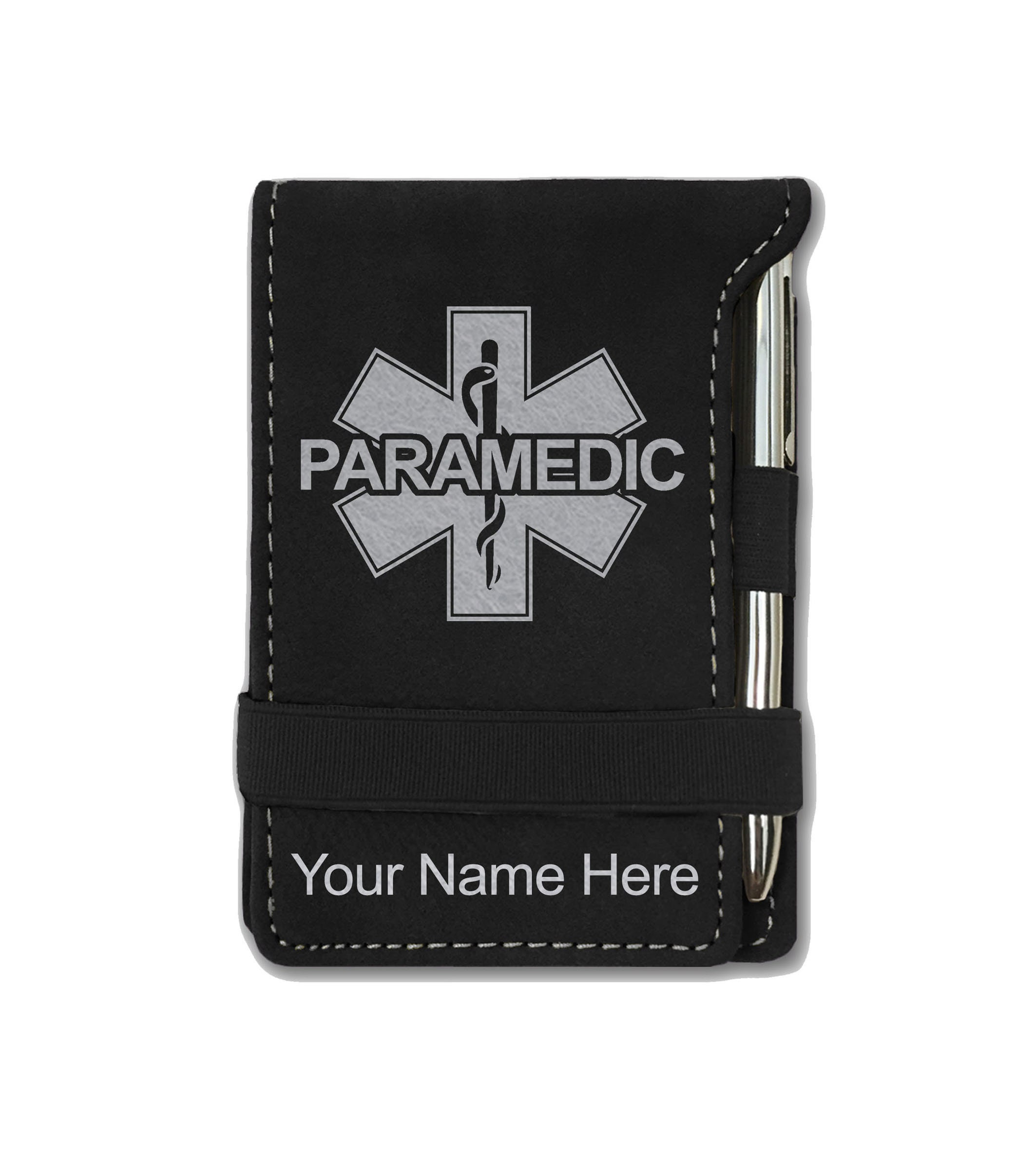 Faux Leather Mini Notepad, paramedic, Personalized Engraving Included ...