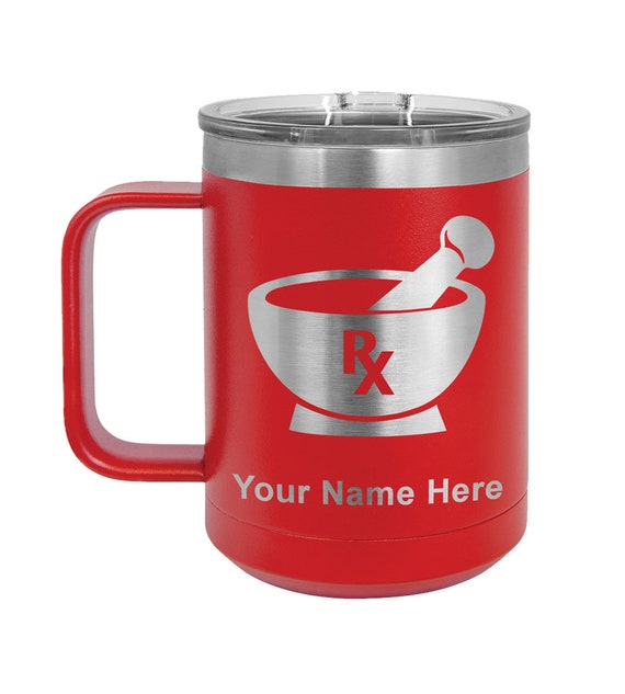 Lasergram 15oz Vacuum Insulated Coffee Mug, Rx Pharmacy Symbol,  Personalized Engraving Included - Etsy