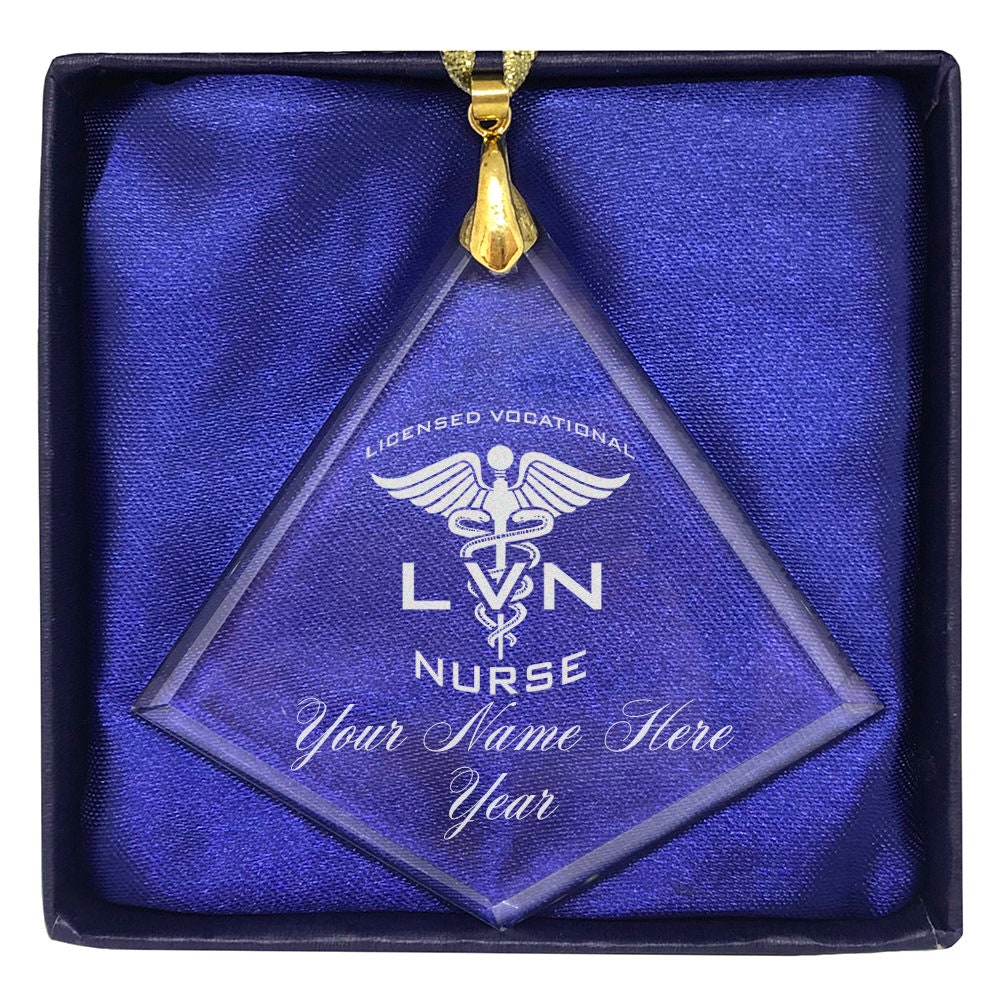 Lasergram Christmas Ornament LVN Licensed Vocational Nurse 