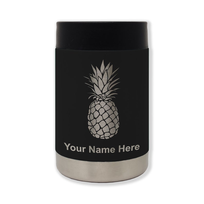 Pineapple Personalized Engraving Included Stainless Steel Double Wall Can Holder