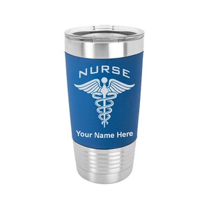 20oz Silicone Tumbler Mug, Nurse, Personalized Engraving Included