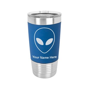 20oz Silicone Tumbler Mug, Alien Head, Personalized Engraving Included