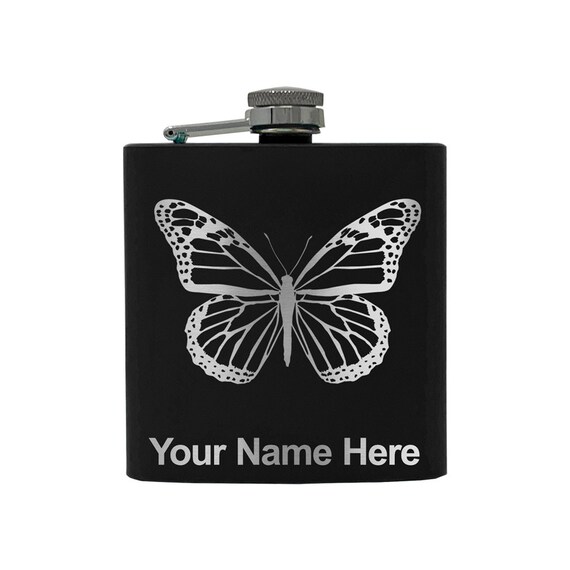 8oz Monarch Butterfly Stainless Steel Flask 8oz Monarch Butterfly Stainless Steel Flask