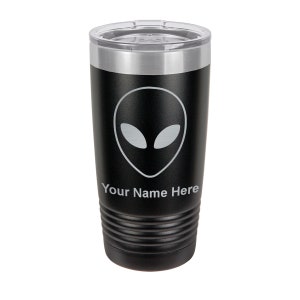 20oz Tumbler Mug, Alien Head, Personalized Engraving Included