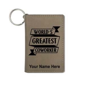 Cartera con portadocumentos, el mejor compañero de trabajo del mundo, grabado personalizado incluido