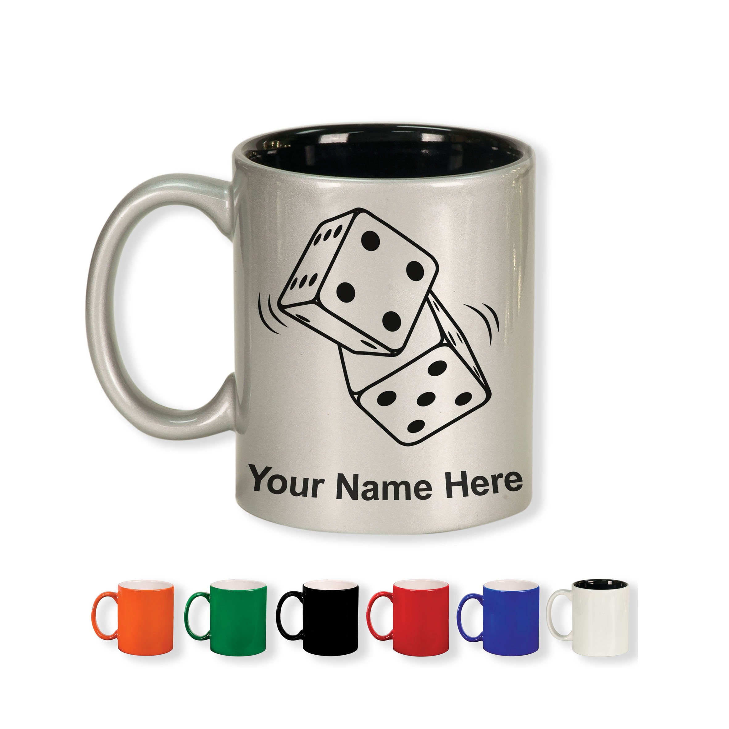 11oz Round Ceramic Coffee Mug Pair of Dice Personalized - Etsy.de