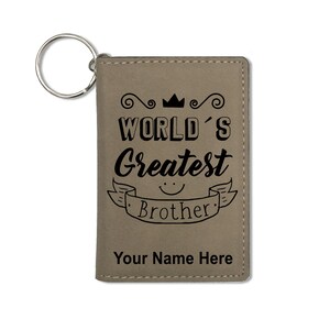 Cartera con portadocumentos, el mejor hermano del mundo, grabado personalizado incluido