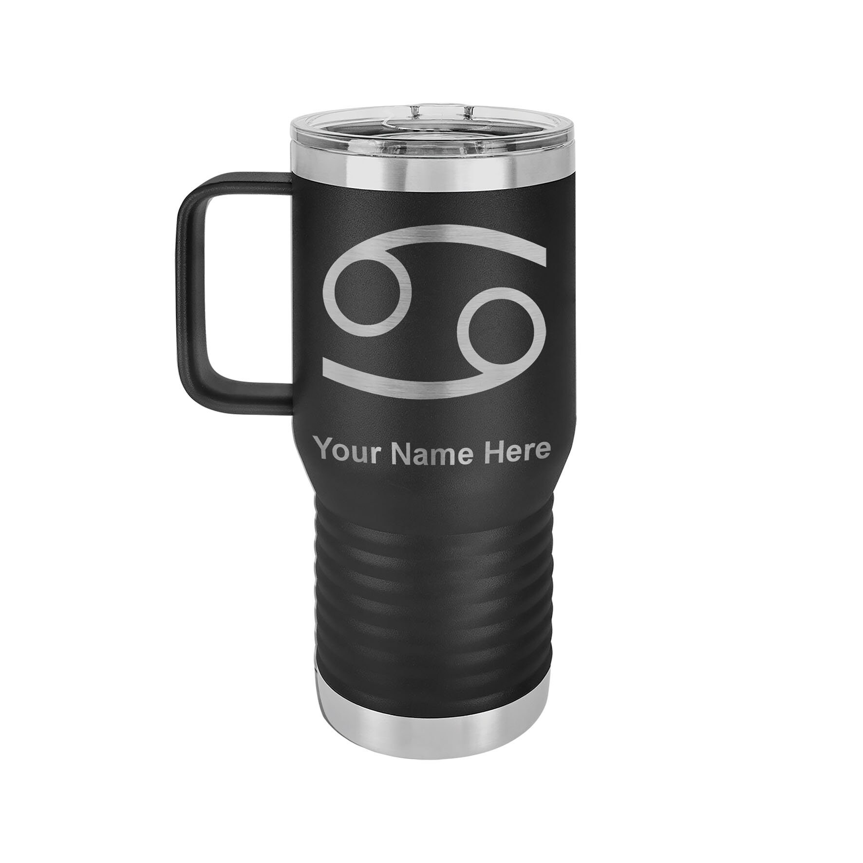 Lasergram 20oz Vacuum Insulated Coffee Mug With Handle, Zodiac